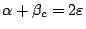 $\alpha + \beta_c = 2\varepsilon$