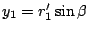 $y_1 = r'_1 \sin \beta$