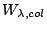 $W_{\lambda,col}$
