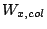 $W_{x,col}$